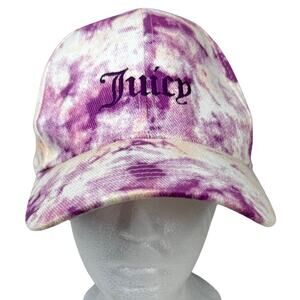 Juicy Couture Hat Womens One Size Purple Pink Tie‎ Dyed Baseball Cap Strap Back